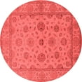 thumbnail image 1 of Ahgly Company Indoor Round Oriental Red Traditional Area Rugs, 6' Round, 1 of 4