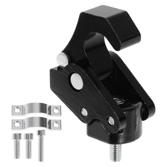 Adjustable Motorcycle Hanging Hook Square Motorcycle Helmet Luggage Bag Holder Hanger for Scooters Bicycles Black 63mm Length