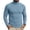 Blue, variant on Men's Long Sleeve Full Fold Turtleneck Ribbed Knit Shirts, Vertical Rib Stretch Slim Fit Lightweight Daily Basic Layering Tops Gray M