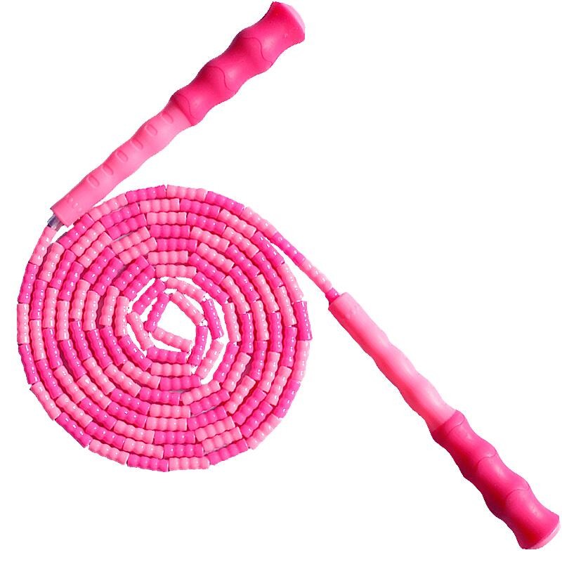 Jump Rope Soft Beaded TangleFree Segmented Length Adjustable Skipping