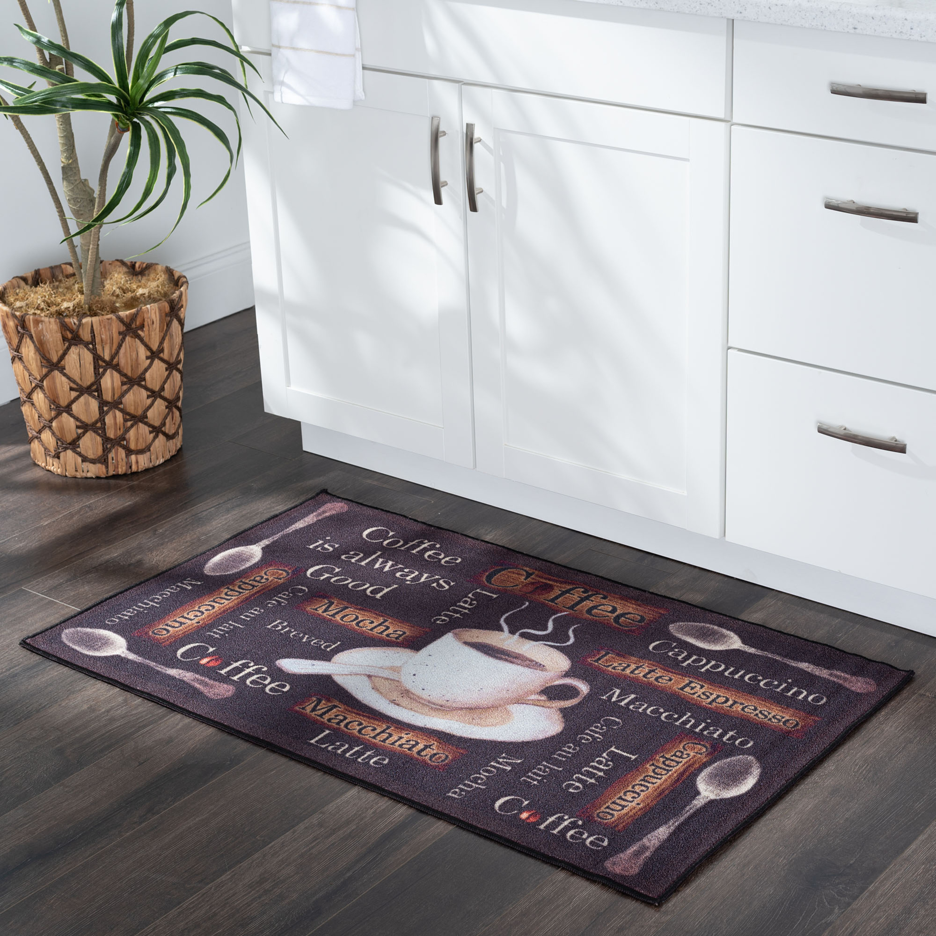 26x44 Modern Brown Runner Rugs for Hallway | Indoor Entry, Entryway, Walkway or Kitchen Rug 2'2'' x 3'8''