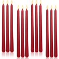 thumbnail image 1 of Candle LPUSA Burgundy Taper, 12 pulgadas, sin perfume, sin humo, juego de 12, 1 of 6