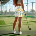 thumbnail image 4 of Uorisango Lemon Pineapple Women's Mini Tennis Skirt Relaxed Comfortable Tennis Golf Skirts for Women with Shorts Stretchy Inner Shorts Daily Wear Fashionable for Women Size M, 4 of 7