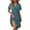 Cyan #5, variant on Women's Floral Dresses Fashion Date Night Wrap V Neck Midi Dresses Plus Size Ruffle Short Sleeve Wedding Guest Dress Summer Casual Flowy Boho Bridal Outfits, Black M