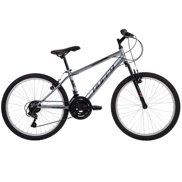 Vélo de montagne Huffy Rock Creek 24 po, convient aux cyclistes de 58 à 70 po, gris, garçons