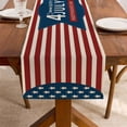 thumbnail image 5 of Yhmxh Memorial Day Patriotic 4th of July Table Runner, 13x72 Inch Red Blue White America Table Decor, Independence Day Kitchen Dining Tabletop Runners for Home Indoor Farmhouse Decoration, 5 of 6