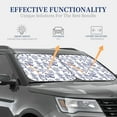 thumbnail image 4 of Bingfone World Travel2 Windshield Sun Shade 2-Piece Foldable Car Front Window Sunshade For Most Sedans Suv Truck - Auto Sun Blocker Visor Protector Blocks Max Uv Rays - Small, 4 of 7