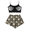 thumbnail image 2 of Xijirk Women 2 Piece Cami Short Pajama Set Skeleton Hand Print Spaghetti Strap Loungewear for Halloween Party and Daily Wear, 2 of 6