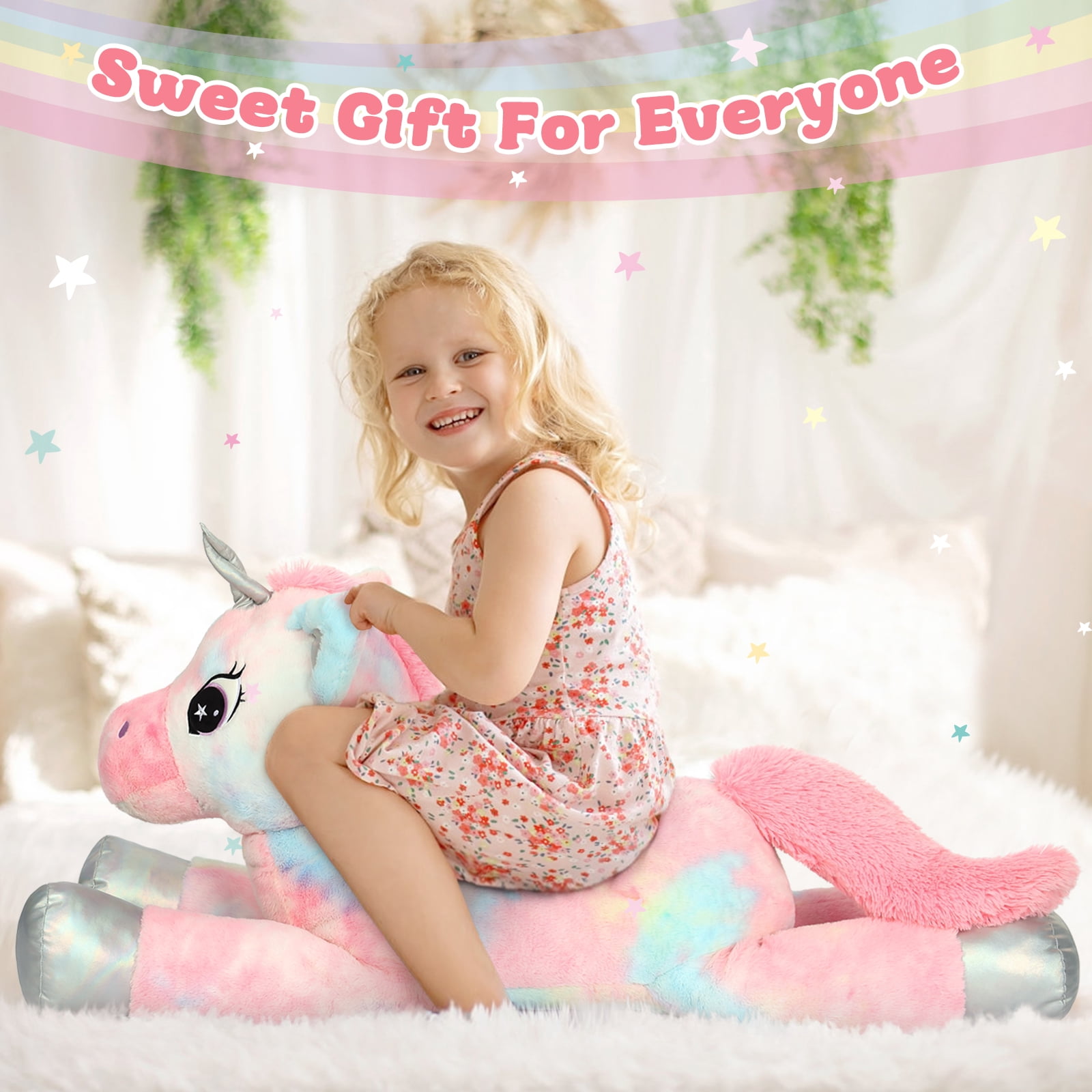 MaoGoLan 43'' Giant Unicorn Stuffed Animal Large Stuffed Unicorn Plush Toy