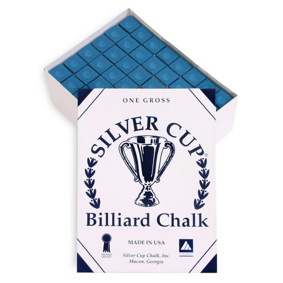 Silver Cup Pool cue Billiard Premium Chalk -One Gross 144 pcs