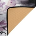 thumbnail image 4 of 60x39in Area Rug Machine Washable Floor Mats Skid-Resistant Backing Carpet for Home Kitchen Bedroom Light Purple and Black Floral, 4 of 7