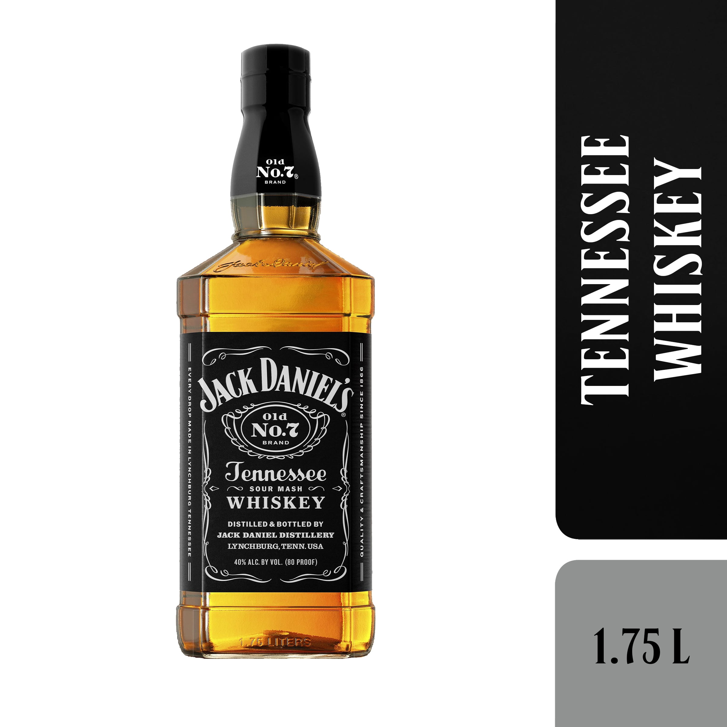Een nacht Kalmte Regeringsverordening Jack Daniel's Old No. 7 Tennessee Whiskey, 1.75 L Bottle, 80 Proof -  Walmart.com