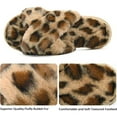 thumbnail image 3 of LORDFON Open Toe Cross Band Fuzzy Womens Slippers Fluffy House Slippers with Memory Foam, 3 of 7