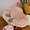 thumbnail image 6 of SikaFu Handmade Woven Flower Straw Hat For Women, Foldable Summer Beach Vacation Sun Hat, Large Brim Sun Hat, 6 of 6