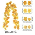 thumbnail image 3 of Neoyler Halloween Maple Leaf Decoration with Realistic Texture for Indoor Outdoor Home Office Wall and Window Decor 78.7in Yellow, 3 of 6