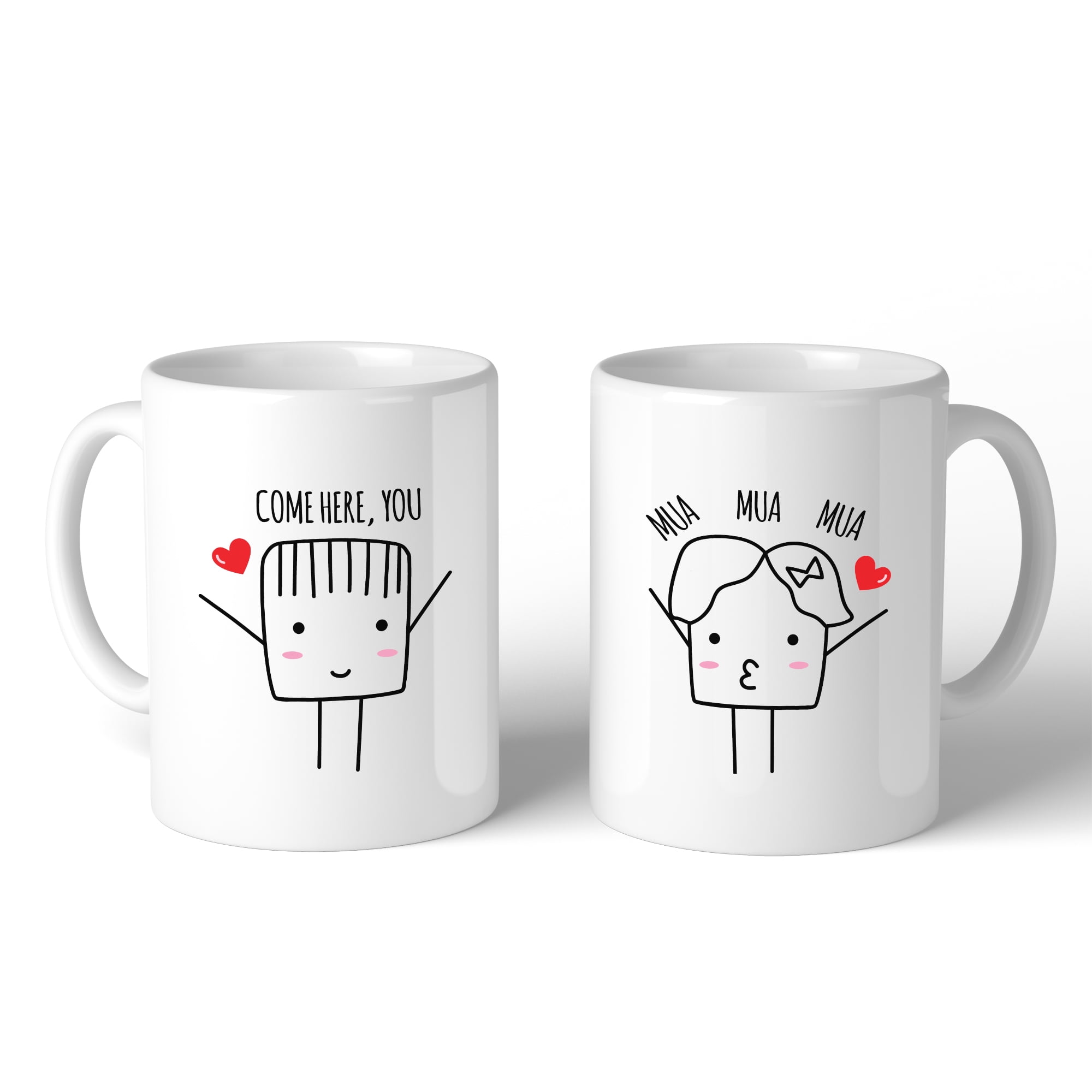 365 Printing Come Here Mua Mua Mua White Matching Couple Mugs Cute