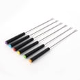 thumbnail image 2 of 6-Pack Retractable Grill Forks for Camping - 9 Inch Stainless Steel Hot Dog & Marshmallow Roasting Sticks with Plastic Handles, 2 of 9