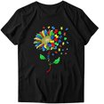 thumbnail image 4 of Pompotops Femmes Chemise à Manches Courtes Tee Tops Casual Manches Courtes Tops Blouse, 4 of 5