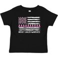 thumbnail image 3 of Inktastic Breast Cancer Awareness Pink Ribbons and Flag Boys or Girls Baby T-Shirt, 3 of 5