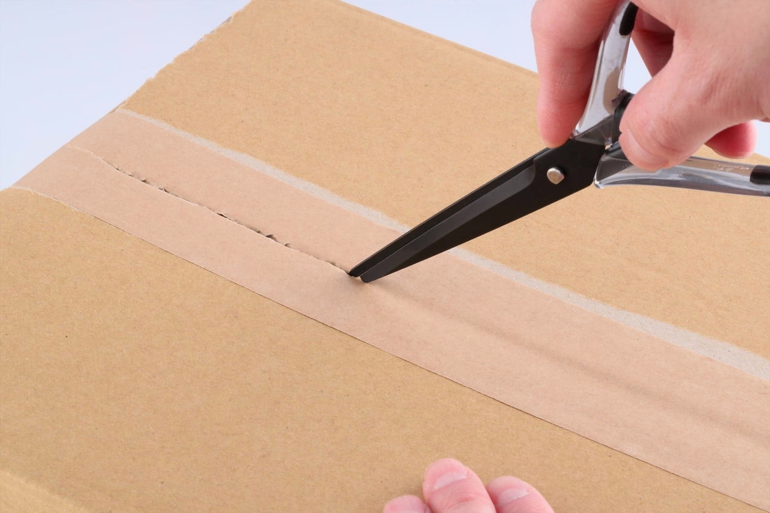 Seki-Tex Greige Nonstick Stainless Steel Cardboard Opener Smart Scissors