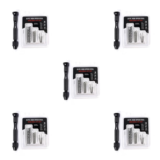 Scienceny Micro brocas helicoidales, pasador multiusos, perforación precisa para carpintería, compacta, 360 ° con colgante de resina, joyería artesanal tipo 4 5piezas Scienceny CBP228125