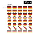 thumbnail image 4 of 40 piezas bandera tatuaje temporal banderas nacionales tatuaje pegatinas banderas impermeables tatuaje temporal 8 estilos, 4 of 5