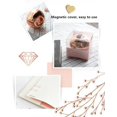 thumbnail image 5 of Clips de papel de moda en estuche magnético redondo, 28 mm, caja de 100 piezas, oro rosa glamuroso, 5 of 5
