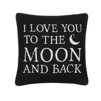 Levtex Home - Decorative Pillow (20 x 20in.) - I Love You To The Moon - Black and White