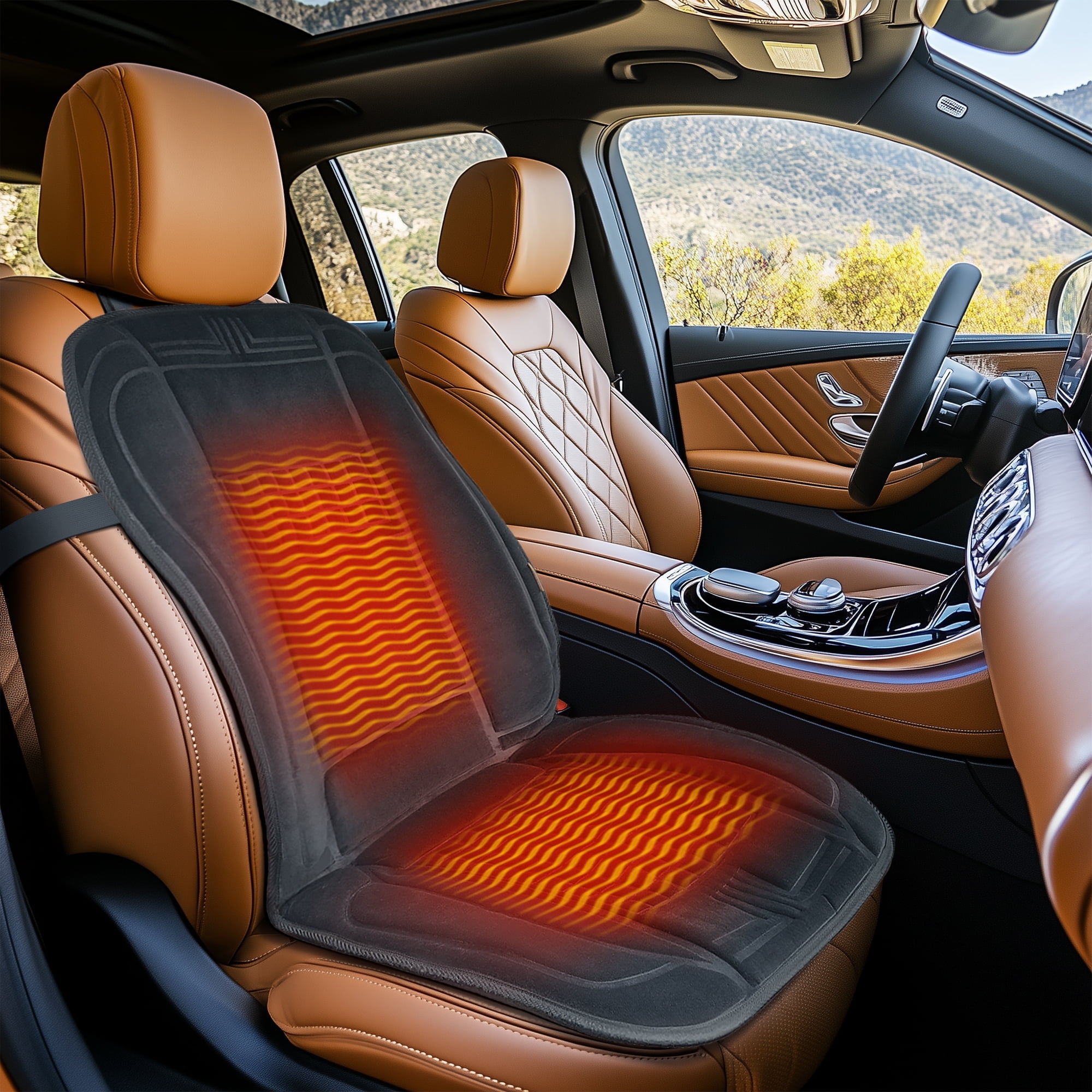 Rostra Universal Seat Heater Kit, Carbon Fiber, 250-1870 with