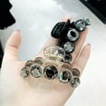 thumbnail image 3 of Windfall Women Hair Claw Clips, Shiny Barrette Headwear Non Slip Hair Clip Rhinestone Clamps Strong Hold Hair Catch Styling Accessories Ponytail Holder, 3 of 7
