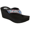thumbnail image 1 of yellow box womens glorian wedge flip flops 7.5 Rainbow mu, 1 of 6