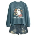 thumbnail image 3 of Who's Afraid Of Little Old Me Halloween Ghost Sweatshirts for Women Long Sleeve Crewneck Cute Ghost Graphic Pullover Tops, 3 of 5