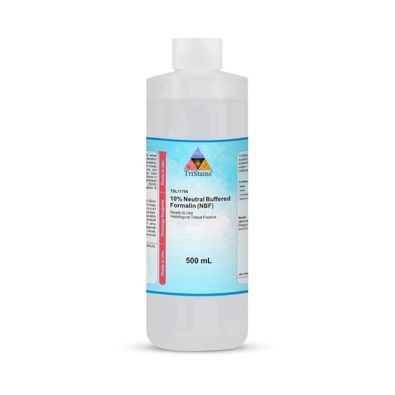 TriStains 10% Neutral Buffered Formalin (NBF) Ready-to-Use Chemical Solvent,500ml, New