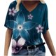 thumbnail image 1 of Blusa de manga corta con cuello en V informal para mujer a la moda, camisetas de verano Pompotops  hkajfhjk462062, 1 of 5
