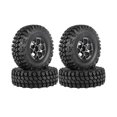 thumbnail image 1 of Juego de 4 llantas de metal Yashi 110 mm para coche RC Crawler Axial SCX10 TRX 1/10 color negro, 1 of 5