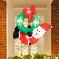 thumbnail image 2 of Gymax 4 Ft Blow up Santa Claus w/ LED Lights & Christmas Wreath Christmas Inflatables, 2 of 8