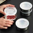 thumbnail image 3 of Stainless Steel Spice Jars with Magnetic Tape 304 Sealed Transparent Container for Fresh Seasoning Storage Rust-proof Kitchen Organization Solution, Ihhxbs, 3 of 9