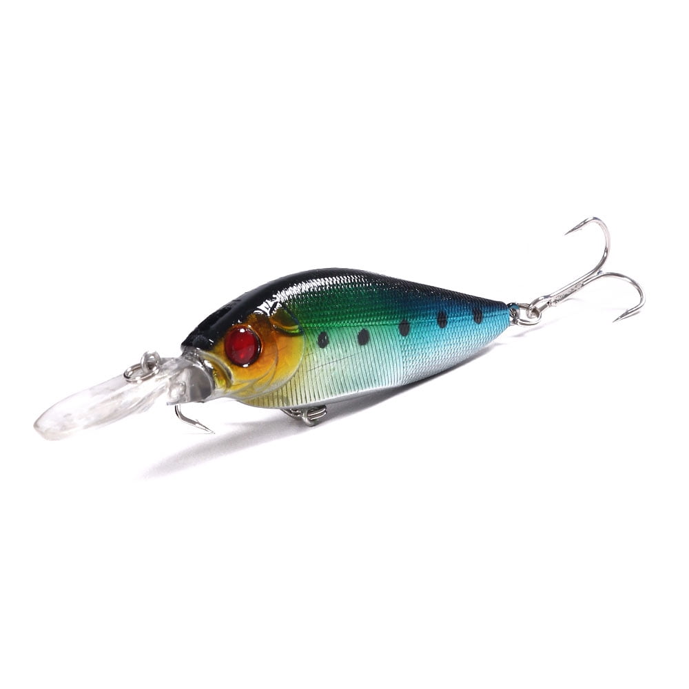 HENGJIA Minnow Fishing Lures Kit with Treble Hooks for Saltwater Freshwater, Lure kit for Trout Bass Salmon Fishing,10PCS