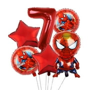 Avengers Marvel Heroes, Spider-Man, Hulk, Captain America, Round Aluminum Film Balloon Set