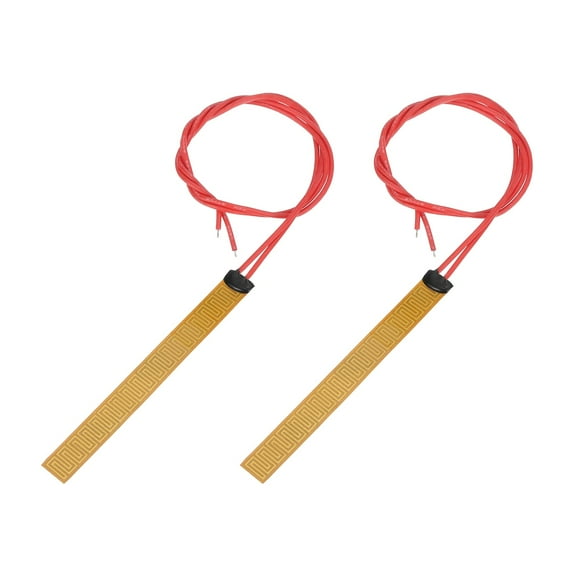 2pcs Heater Film Heating Plate 12W 12V Polyimide Adhesive Heat Pad 93mmx10mm