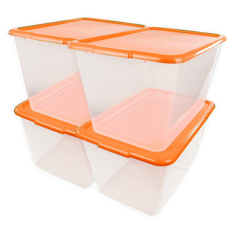 SimplyKleen 14.5-Gallon Clear Totes, Reusable Stacking