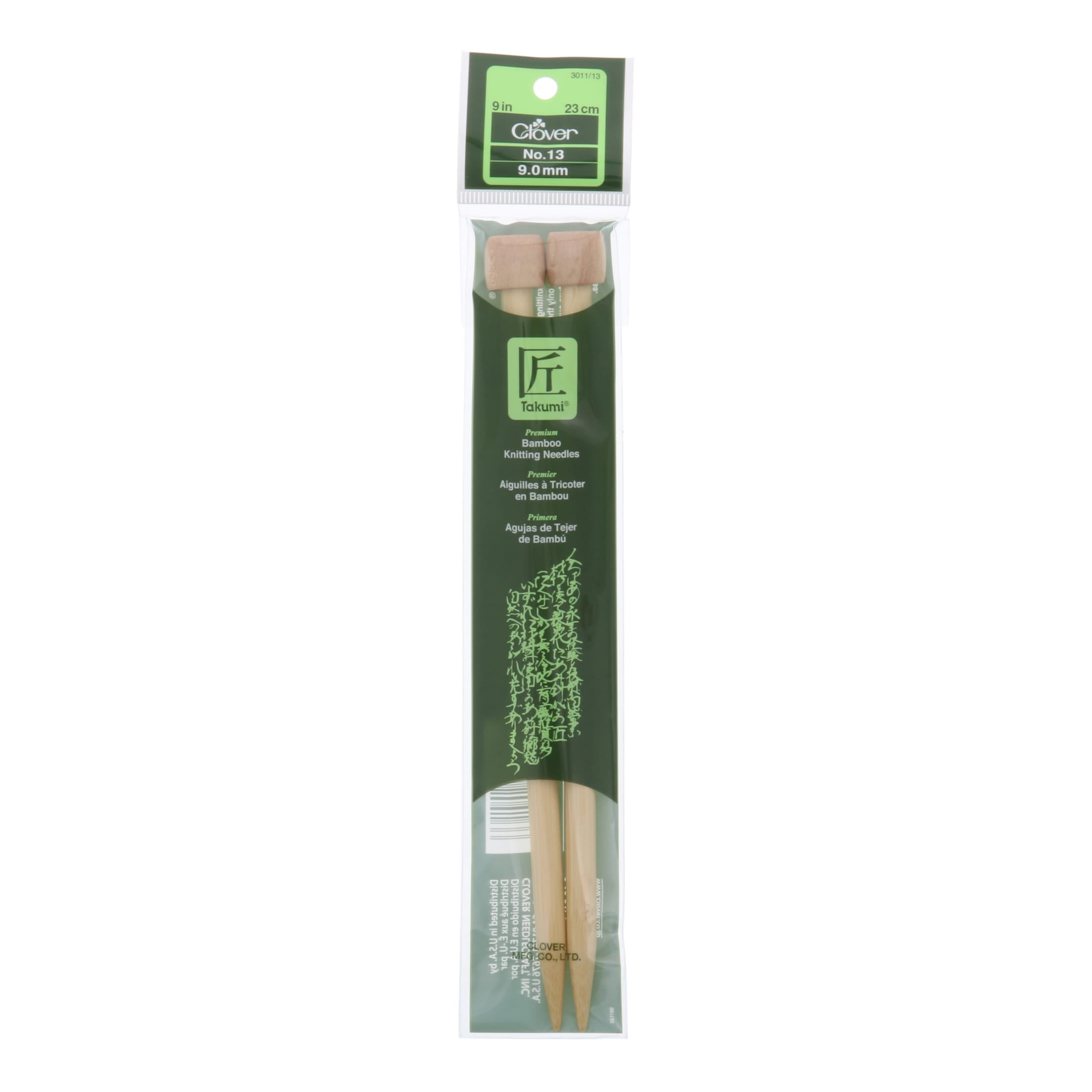 Clover Takumi Bambus-Stricknadel – Größe 9, Leicht & Glatt