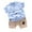 Blue, variant on Mercatoo Baby Boys Summer Outfits Toddler Tops with Shorts Short Sleeve Lapel Down Pockets Gentle Style T Shirt Daily 2PC Set