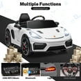 thumbnail image 5 of Porsche 718 12V Power Kids Ride on Car with Remote Control, Kids Electric Car to Drive, Toddler Car with Bluetooth/MP3/Lights, Gift for Boys Girls Aged 3-5, White, 5 of 9