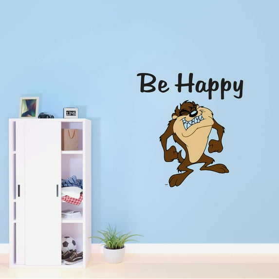 Children Be Happy Adorable Cartoon Wall Decal Decoration Cute Happy Cartoon Dog Vinyl decal Decor Art Lasts Years and Easily Removable - Size: 18 In(W) x 20 In(H)