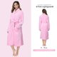 thumbnail image 5 of Camisón con solapa de color liso estampado, bata de baño para otoño e invierno, ropa de dormir gruesa, larga, de franela de gran tamaño, ropa para el hogar para parejas, 5 of 6