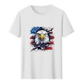 thumbnail image 5 of Shirt for Men under $5 Independence Day Short Sleeved Printed T-shirt White M, 5 of 5