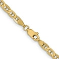 thumbnail image 3 of Primal Gold 10 Karat Yellow Gold 3.75mm Concave Anchor Chain, 3 of 4