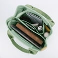 thumbnail image 3 of Small Tote Bag with Zipper Canvas Multi-Pocket Crossbody Bag Fashion Shoulder Bag Satchel Bag Portable Unisex Large Capacity Messenger Bag Green, 3 of 8