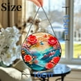 thumbnail image 3 of Cut Flower Landscape Stained Glass Suncatcher Colored Handmade Window Hangings Glass Suncatcher Crafts Kits for Indoor Garden Christmas Decoration 16x16cm(1), 3 of 7